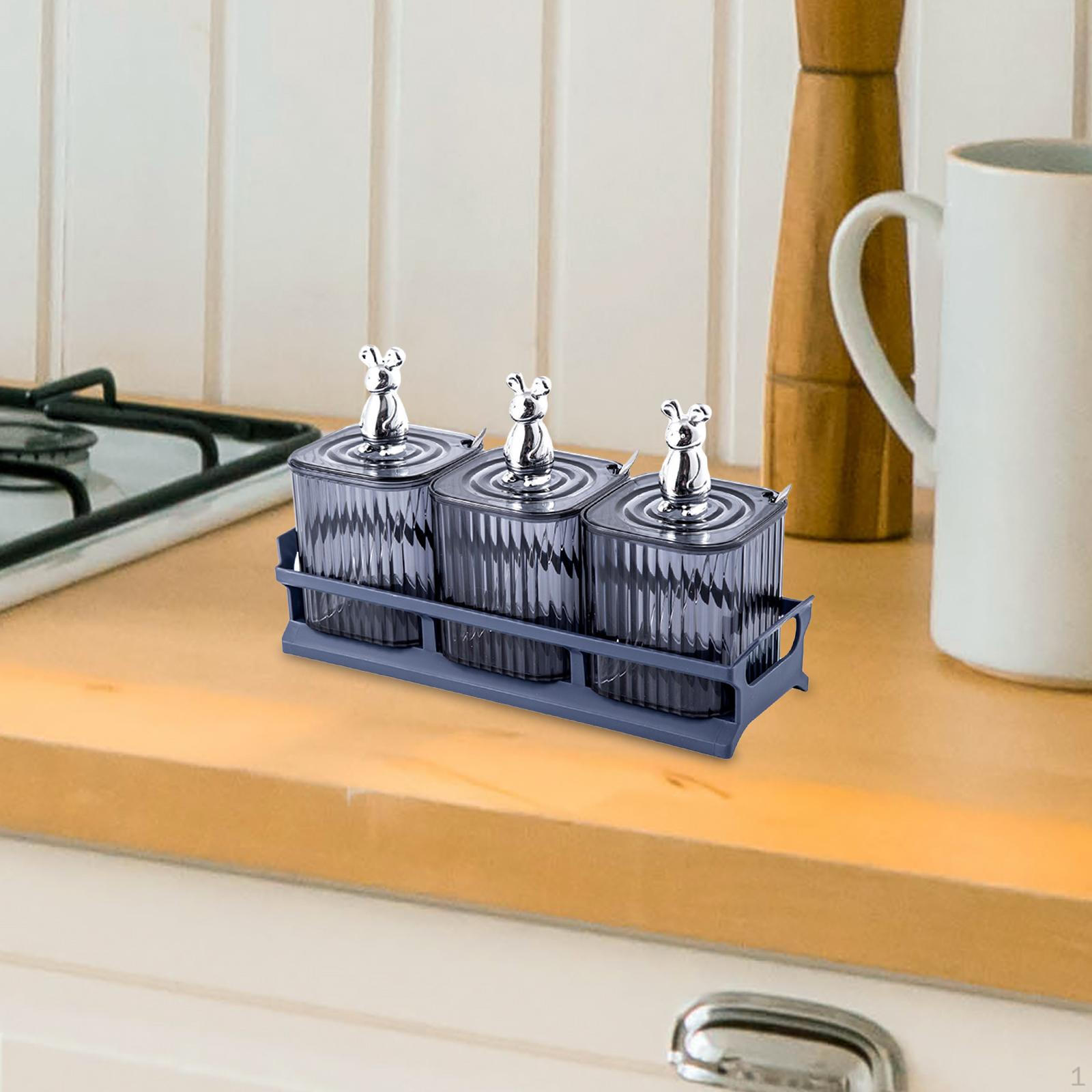 

Dried Fruit Plate Candy Nuts Dish with Lid Food Storage Box Divided Serving Platter Appetizer 3 grids and blue