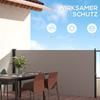 Side Awning Side Blind Retractable Privacy Screen Aluminum Polyester 3 X 1.4 M Light Gray