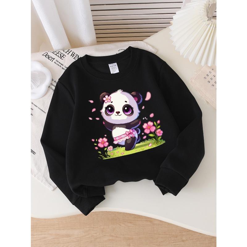 European sizes Kids' Casual Printed Round Neck Pullover, Kids' Fashion Round Neck Sweatshirt with Adorable Animal Prints, Casual Comfortable