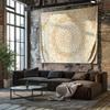 Golden Mandala Pattern Decorative Hanging Cloth  Bedroom Wall Decorative Tapestry