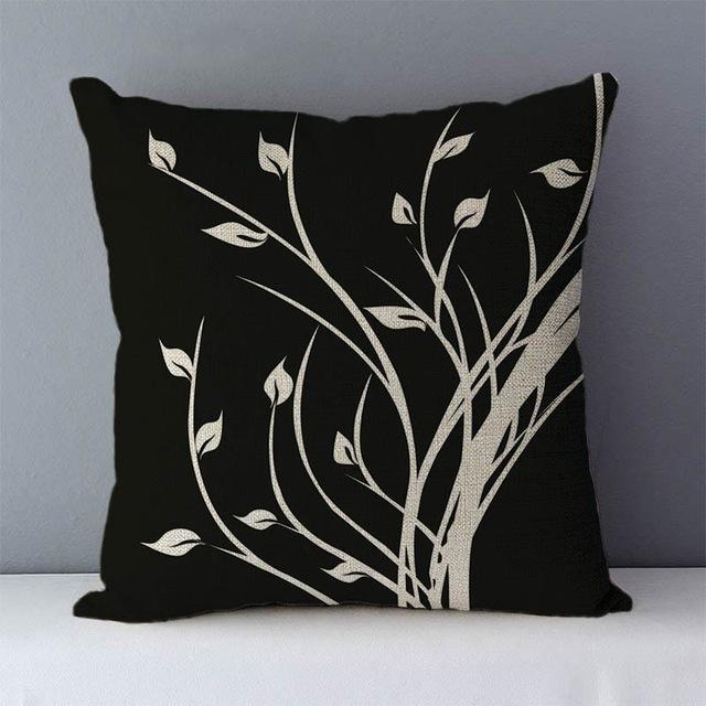 Colorful Plants Life Trees Printed Cushion For Couch Seat Back Cushions Home Decorative Pillows 45X45Cm