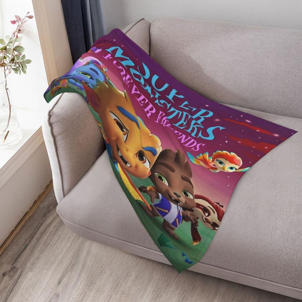 Super Monsters, Super Mini Monstres Throw Blanket Air Conditioner Soft Blanket for Office Home