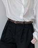 Atikalou [Natural Cowhide] The Meridian Classic Slim Leather Belt - 4 Colors / Tgb001 Tge001 Tsb001 Tse001