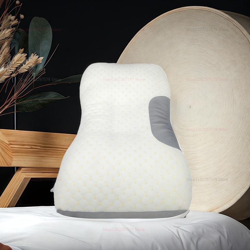 Cervical Orthopedic Neck Pillow Memory Foam for Pain Relief and Better Sleep Soybean Fiber SPA Massage Pillow for Home Travel