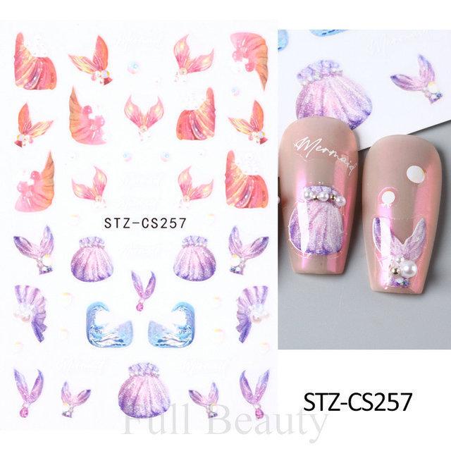 Nail Art Sticker Autumn And Winter Lace Sweater Flower Small Flower Branch Small Fresh Adhesive Nail Sticker