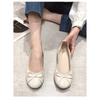 Bequeme Wide Fit Ballerinas für breite Füße Damen Große Größe Schlupf-Loafer Flexible Weiche Sohle Tägliche Einzel-Schuhe