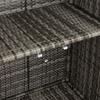 Aufbewahrungsschrank mit Regal Grau 100 x 36 x 102 cm Rattan