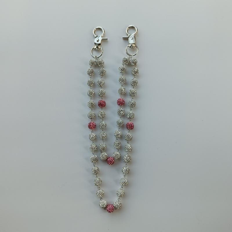 1 Pezzo Argilla Morbida in Argilla Polimerica Perline Shambhala Sfera di Diamante Catena per Pantaloni Catena Vita Hip Hop Set di Diamanti Catena Appesa per Borsa
