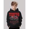 3D Digital Printed Street Racing, Underground Racing Hooded Sweatshirt, Fashionable and Trendy Casual Children's Clothing
