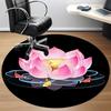 1pc Lotus Flower Chair Carpet for Office, Round Non Slip Durable Large Size Office Carpet, Suitable for Office