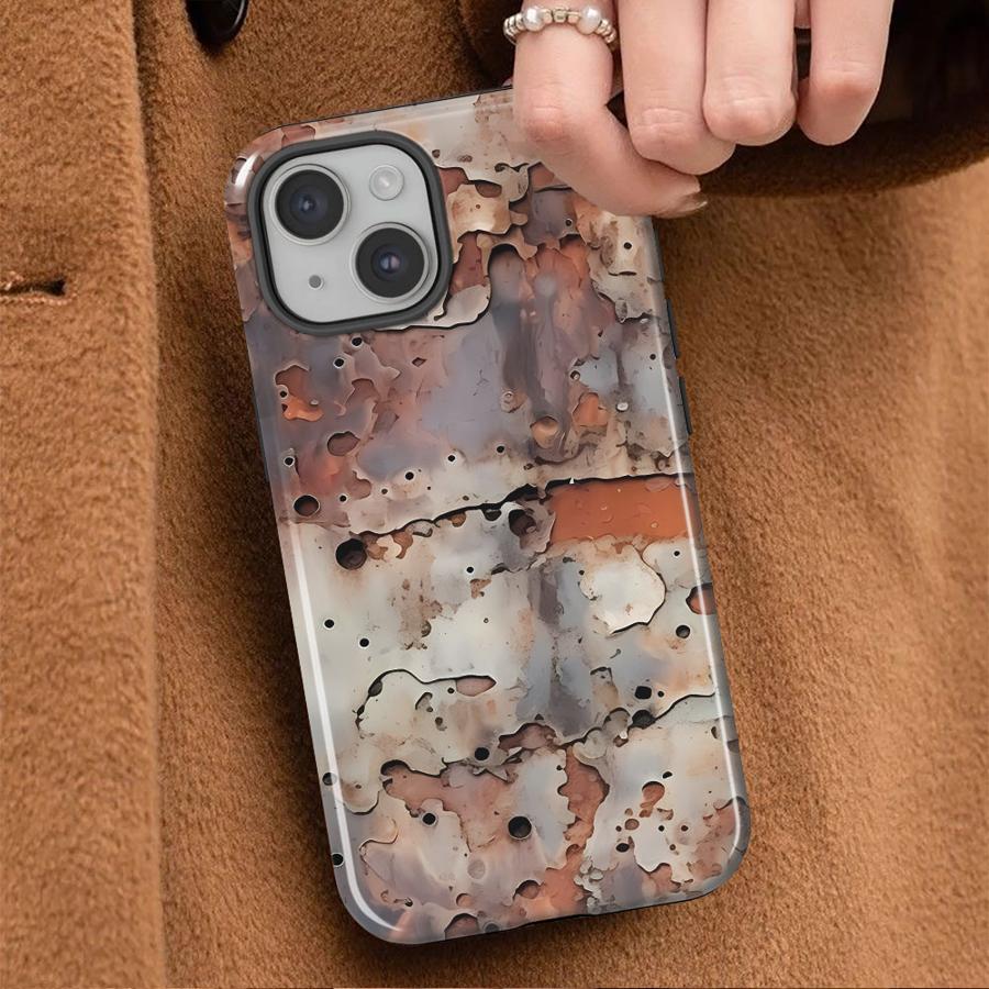 Phone Case for Apple iPhone 17 Air 11 Pro Max XS XR 13 16 15 Plus 16e 12 14 Soft Cover Capa Fashion Rust