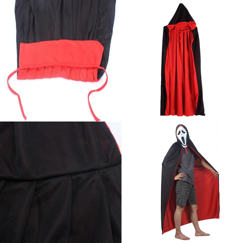 Gothic Vampire Cloak With Hood Adult/kids Cosplay Costume For Halloween