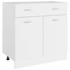VidaXL Chest of Drawers "Lyon" White 80 X 46 X 81.5 Cm Engineered Wood 801236