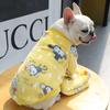 Warm Velvet Clothing Strawberry Bear Print French Bulldog Plaid Vest Clothing Supplies Pitbull Chihuahua Puppy Accessories
