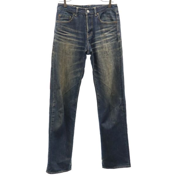 

Пэчворк римейк Застежка на пуговицах пэчворк римейк Прямые джинсовые брюки джинсы Мужские Б/У