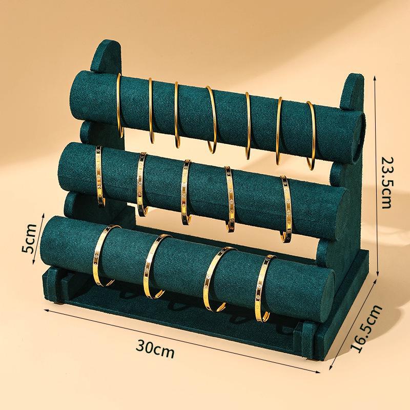 

Тришаровий фланелевий браслет і підставка для годинника three-tier зелений
