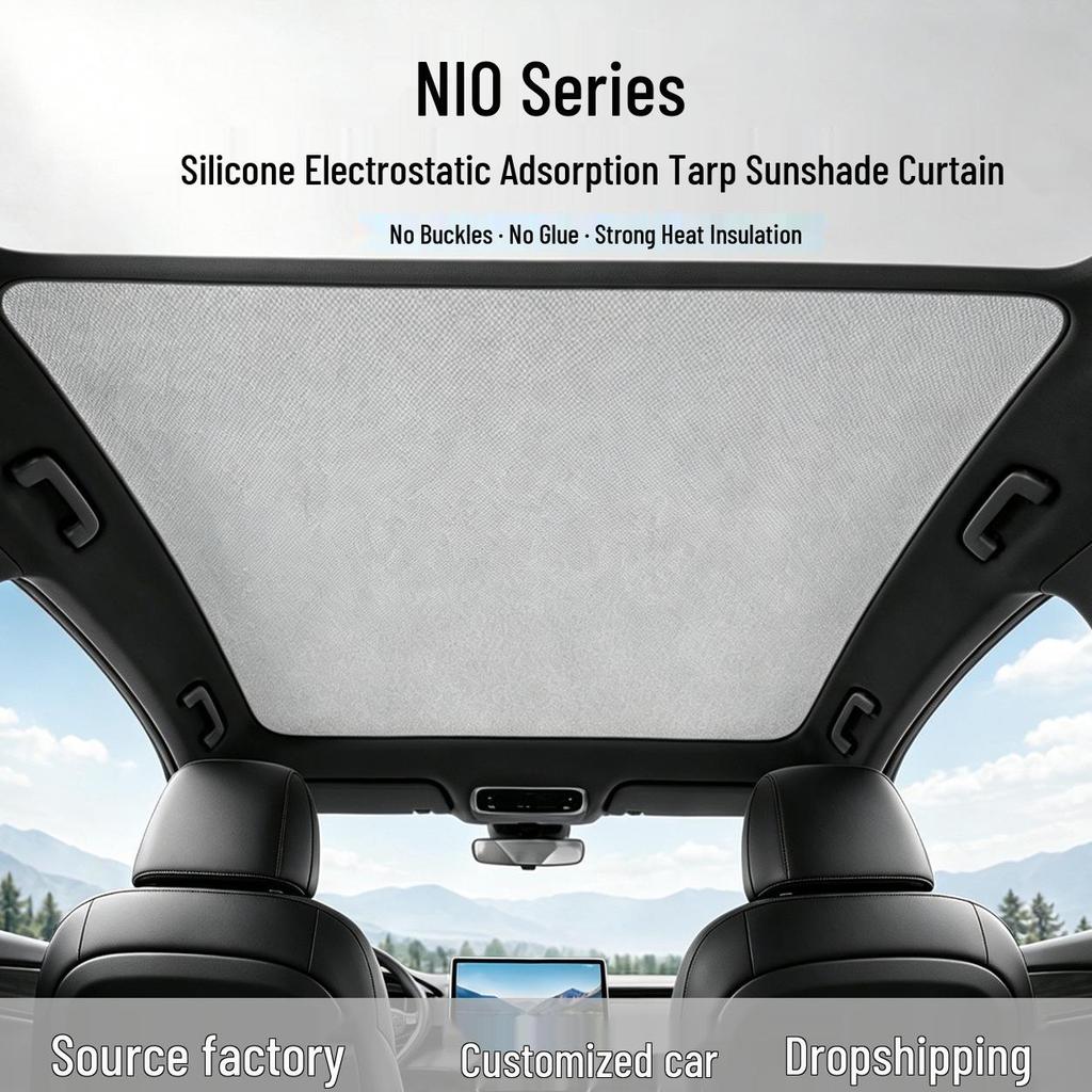 Silicone Sunshade for Nio ES8/EC6/EC7/ET5/ET5T - Panoramic Sunroof Heat Insulator