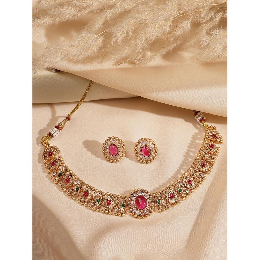 Latest Stylish Design Fancy Traditional Necklace Jewellery Set for Women