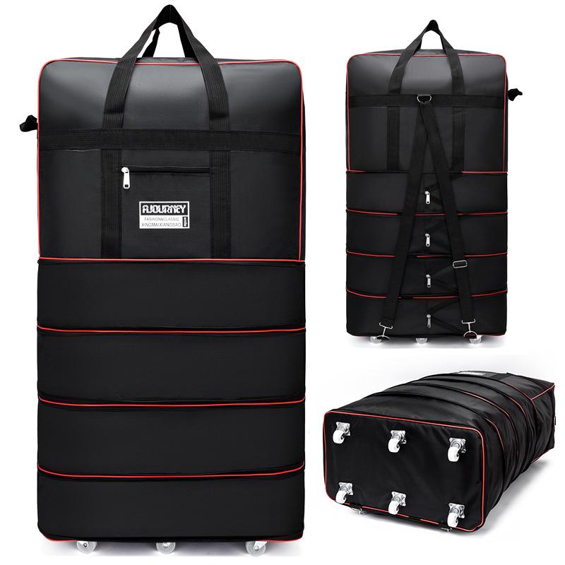 Expandable Large Capacity Foldable Travel Luggage with Universal Wheels (158 cm)