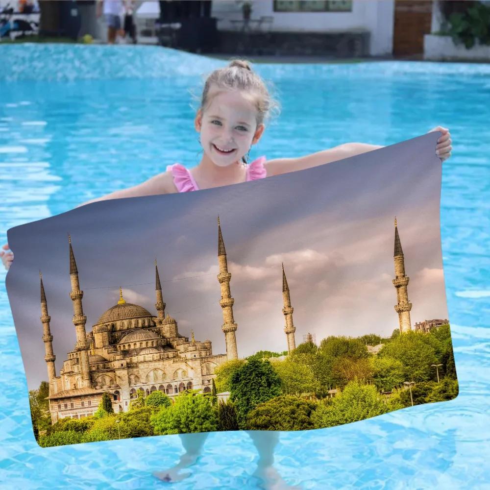 Islamic Mosque Big Microfiber Beach Towels Quick Dry Towel Sand Beach Towels Pool Towel For Travel Swim Pool Yoga