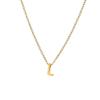 Elegant 18K Gold Titanium Letter Pendant Necklace - Durable and Versatile Clavicle Chain