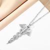 Kinitial Exquisite Stainless Steel Caduceus Pendant of Health Necklace of God Hermes Jewelry Christma Gift Girlfriend