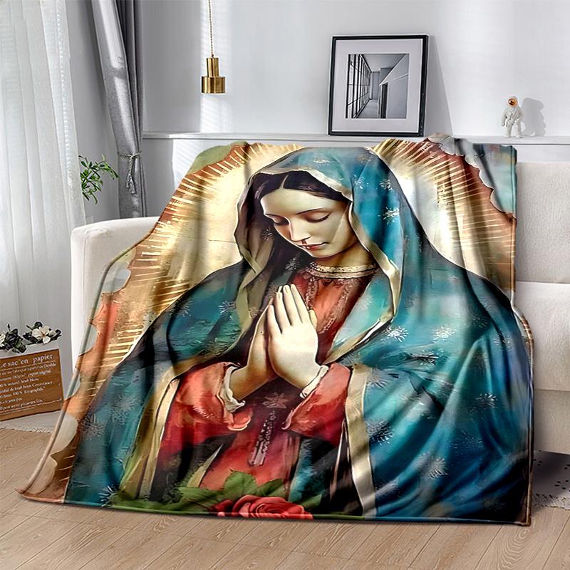 1pc Rainbow Gnome Throw Blanket Colorful Fantasy Home Decor, Soft & Cozy Gift for Any Occasion, Perfect for Bed .W058