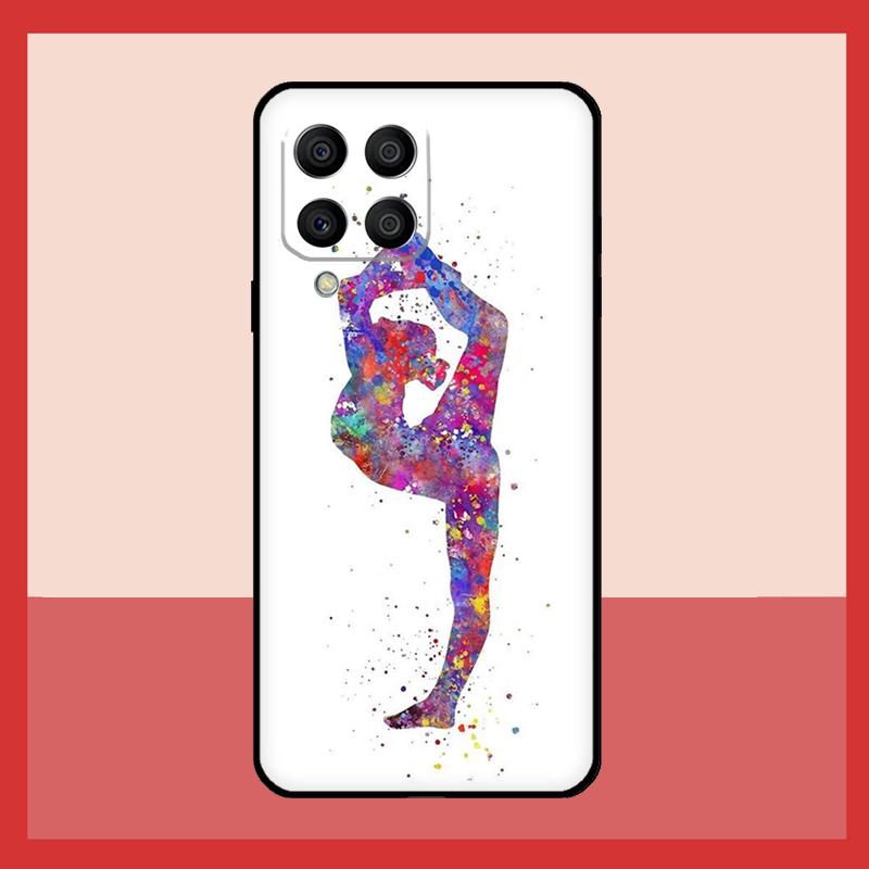 Gymnastics Watercolor Printing Case For Samsung Galaxy M56 M12 M06 M32 M52 M35 M55 M15 M11 M13 M14 M16 M36 M31 M53 M34 M54
