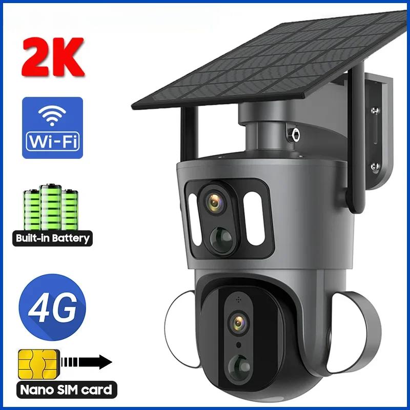 

4G SIM-карта Solar Dual Lens/view 2K 4MP WIFI Wireless IP Camera PTZ Outdoor PIR Detect Security Night Vision Surveillance Only WiFi Camera