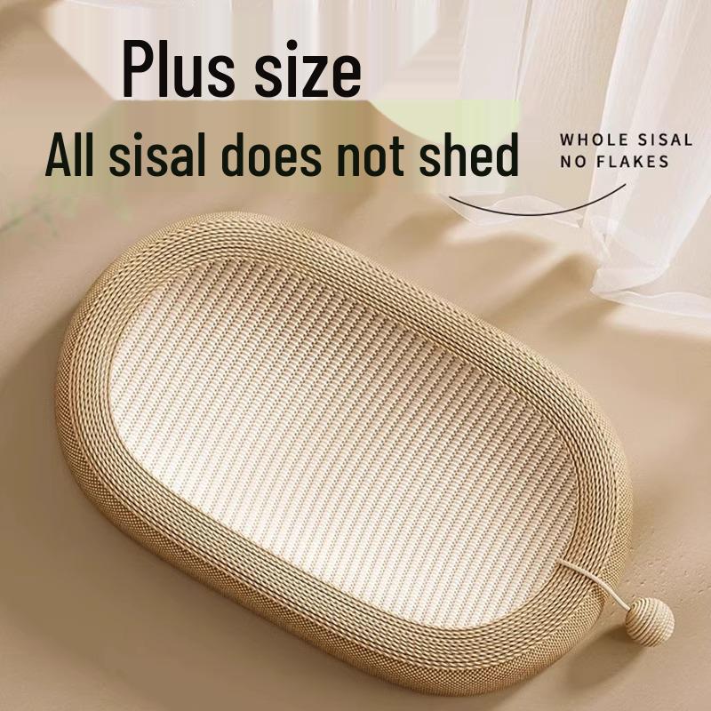 Durable Sisal Cat Scratching Board and Bed - Debris-Free, Scratch-Resistant, Large Claw Sharpener
