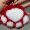 Stuffed Animal Cat's Paw Stuffed Keyring Love Plush Cat's Paw Pendant  Bag Ornaments
