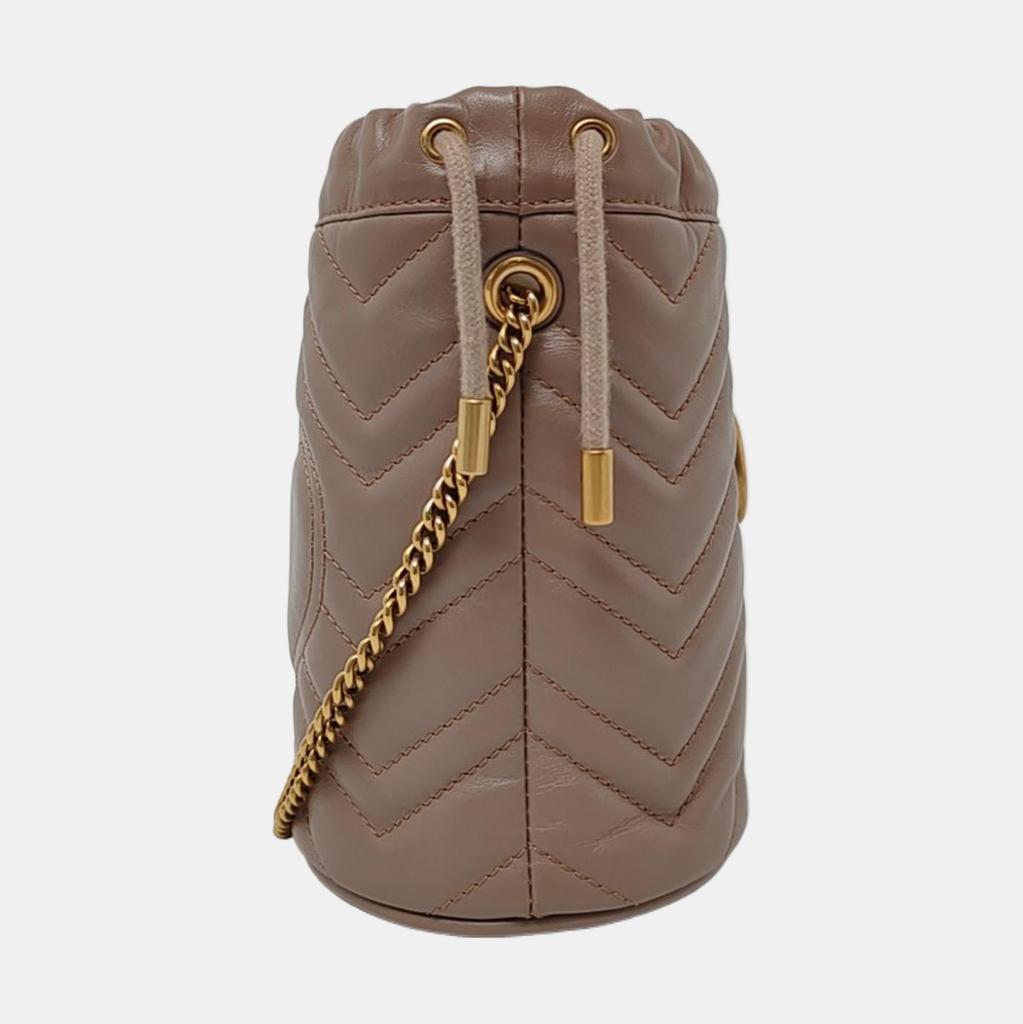 [Pre-Owned] Gucci GG Marmont 2.0 Mini Bucket Bag 'Porcelain Rose' - Very Good #1F2UQCF