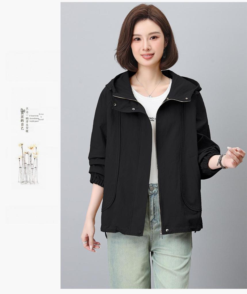 2024 Frühling & Herbst Damen Kapuzenjacke: Modisch, Lässig, Lockere Passform für Mittelalte & Ältere