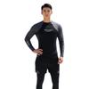 Men's Gray Long-sleeved Swimsuit Suit Set Boys Sunscreen Surfing Adult Anti-embarrassment Swimming Pants