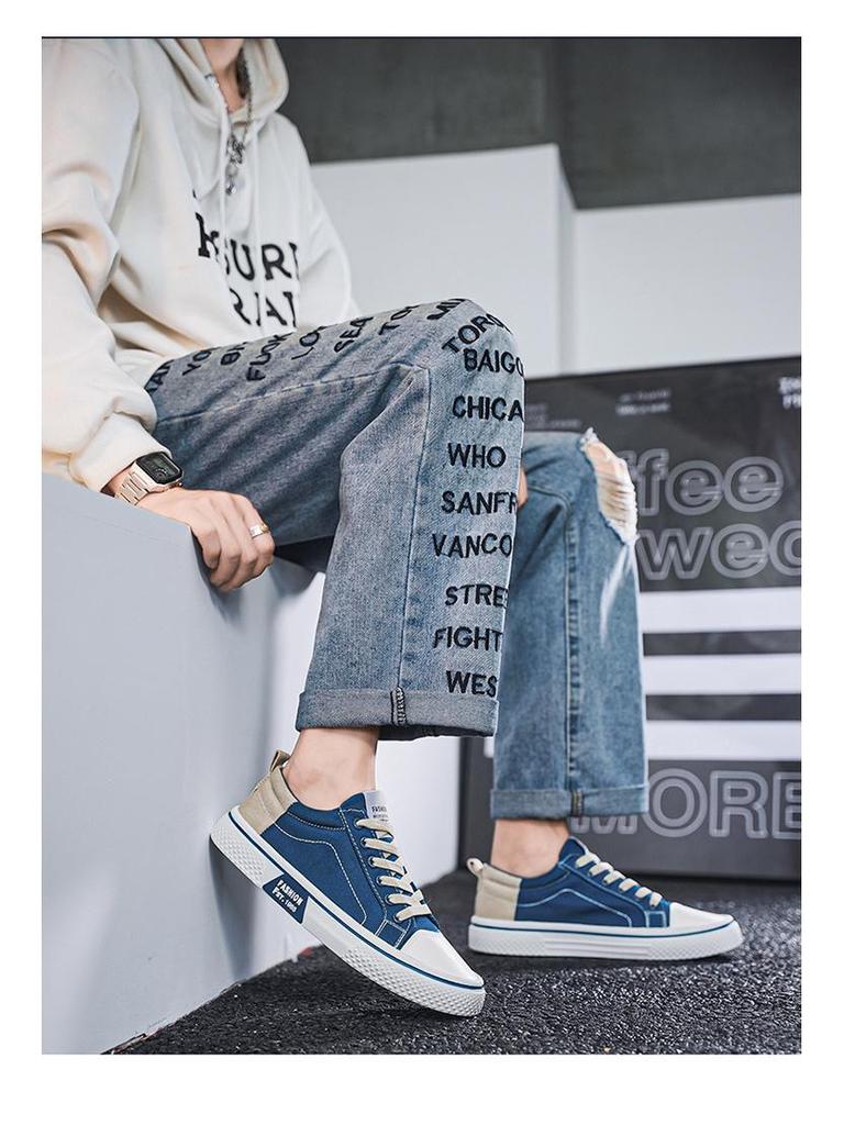 Męskie Oddychające Buty Skateboardowe 2024 - Miękka Podeszwa Płócienne Casual Sportowy Trend