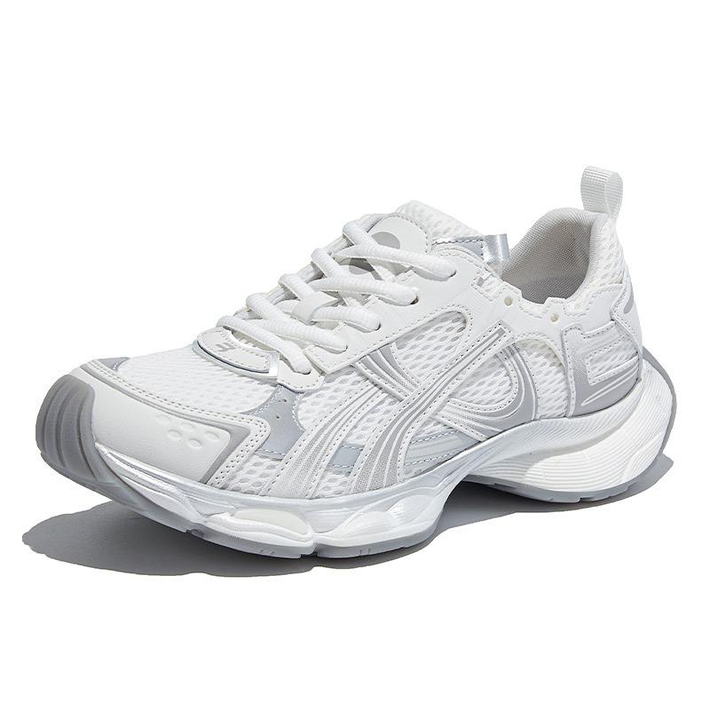 

Подошва на присосках, папины кроссовки, осень, новые женские кроссовки на платформе для бега на открытом воздухе, супер крутые универсальные спортивные кроссовки, женские 40 белый