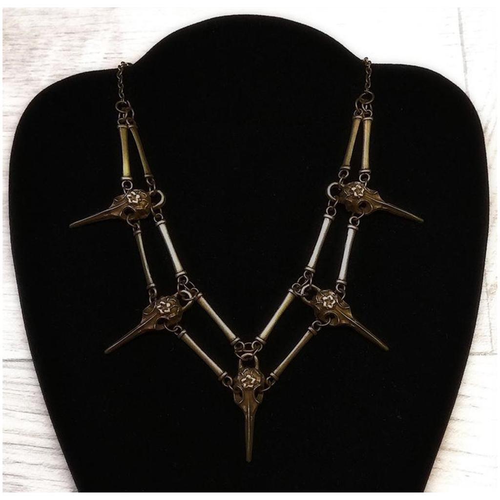 Gothic Bird Necklace, Evil , Pagan  Necklace