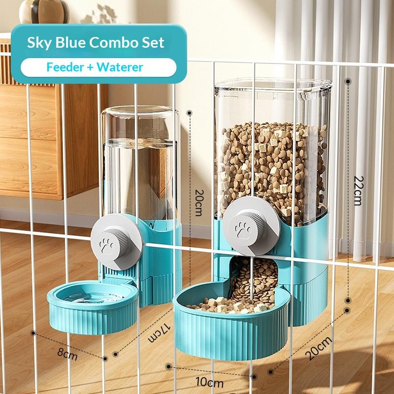 Pet Cage Hanging Water Dispenser Cat Dog Automatic Water Fountain Feeder Cage Pet Food Bowl