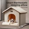 Heated Cat House for Winter Enclosed Warm Kitty Bed Electric Heating Pet Pad for Dogs Automatic Constant Temperature Pet Warmer