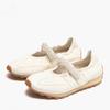 Spot Pearl Mary Jane Sneakers Functional Platform Leather Casual Velcro Inner Height Increasing Ballet Training Shoes