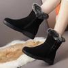 Non-Slip Fleece Lined Thickened Winter Boots Women's New Style Mom's Warm Cotton Shoes Short Boots Rabbit Fur Sole