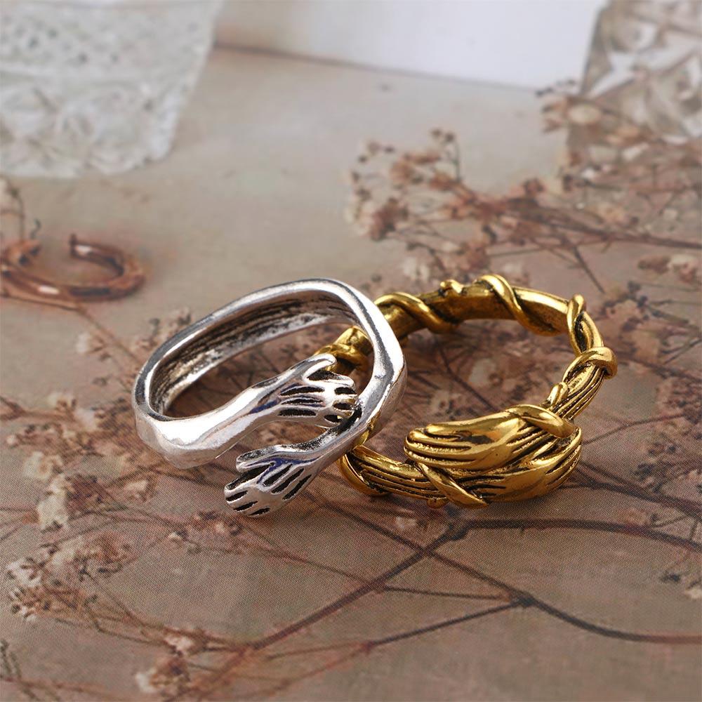

Adjustable Trendy Thorns Hug Simple Zinc Zinc Alloy Open Cuff Rings Fashion Jewelry Muscle Hands Rings