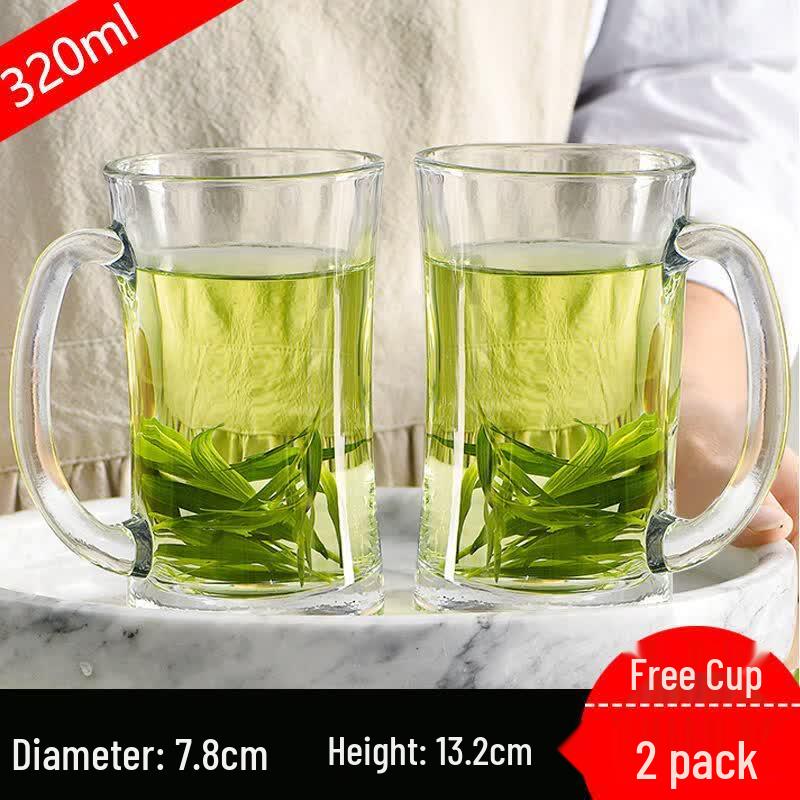 Heat-Resistant Tempered Glass Mug with Handle