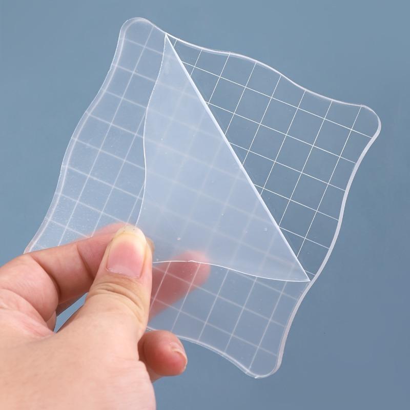 5 Stück Transparente Acryl-Stempelset für DIY Scrapbooking Kartenherstellung Stempel-Bastelarbeiten Kompatible Stempeladapter Stempeltechnik