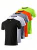 5 Teile/satz Herren Kurzarm Quick Dry Sport Fitness Basketball-Training Kurzarm Angeln Laufen Lose T-Shirt