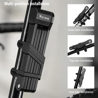 Folding Anti-Theft Bicycle Lock Foadable Bike Security Lock with Mounting Bracket