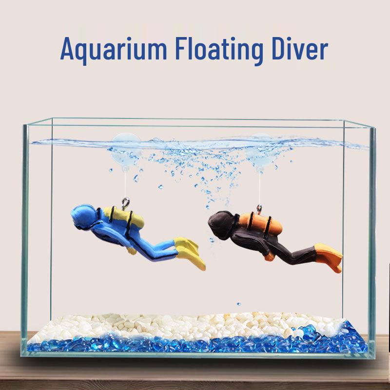 Adorno de Bola Flotante para Acuario de Buceador – Decoración para Acuario Mundo Submarino