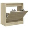 VidaXL Shoe Cabinet Sonoma Oak 60x34x63.5 Cm Engineered Wood 839940