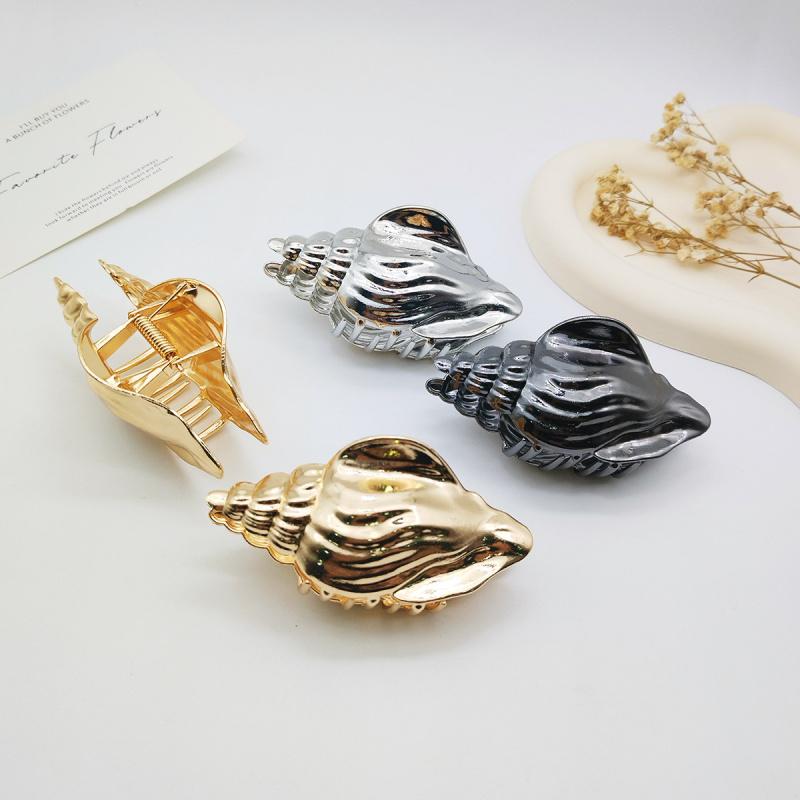 New Marine Wave Alloy Hair Clip European Style Bold Back Hair Pin Shark Clip
