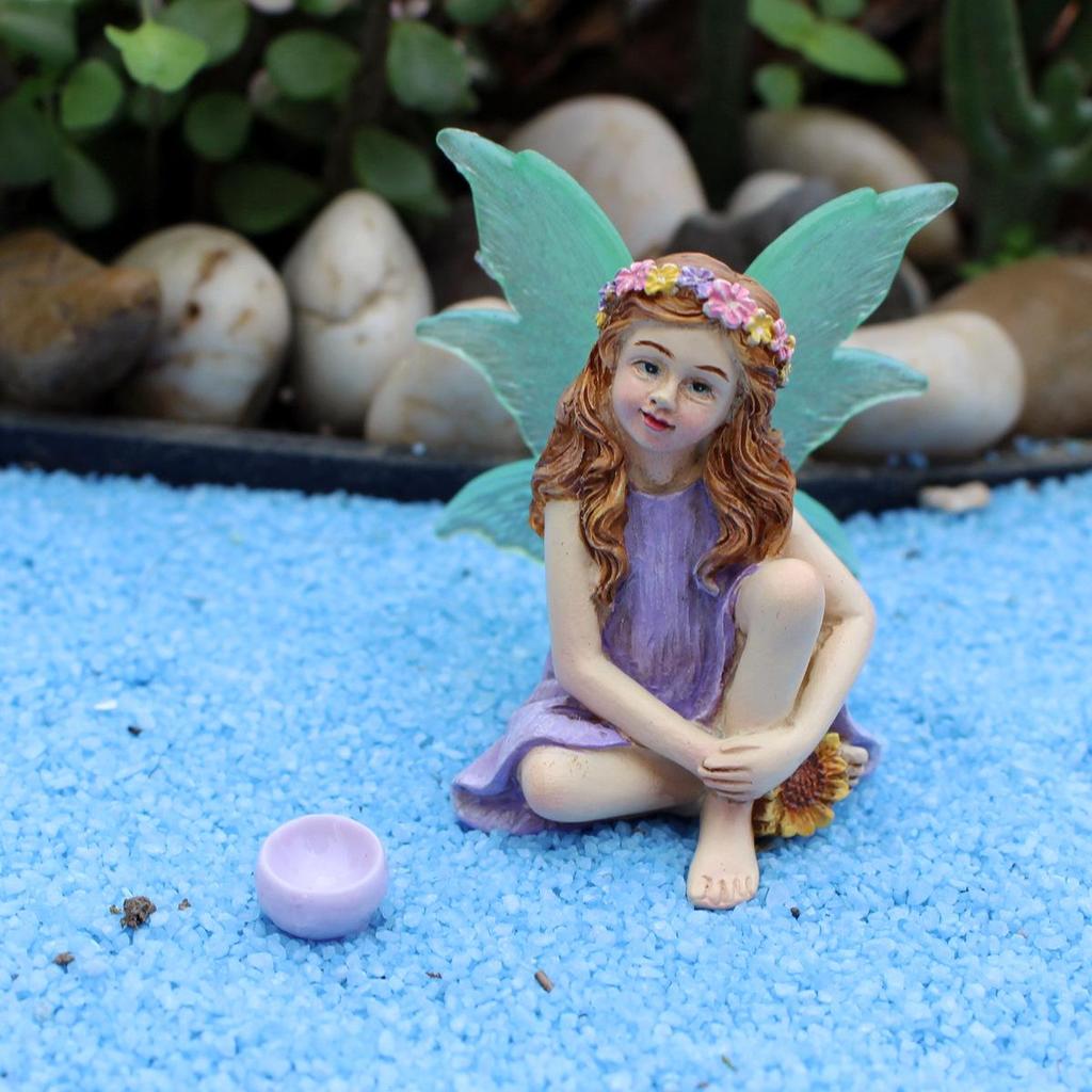 Outdoor Resin Flower Fairy Ornaments for Balcony and Garden Decor